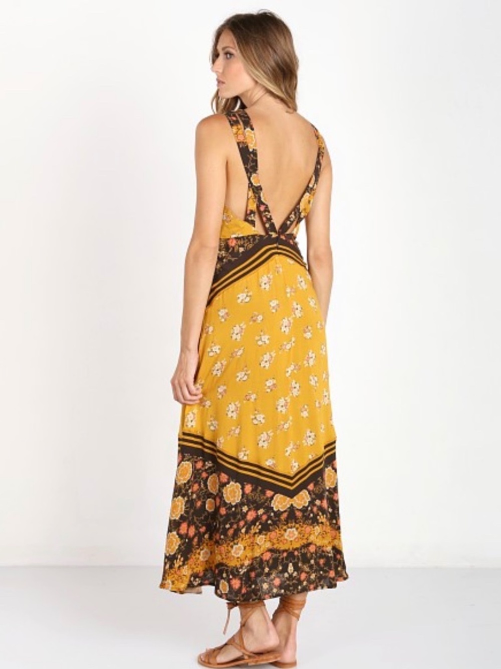 Free People Sunrise Oblivion Dress Antique gold dress - Picture 4 of 4